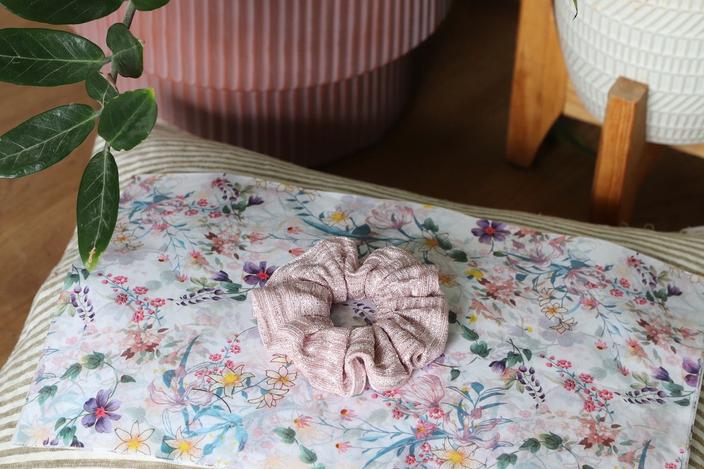 Mini Pink Pastel Sunset Scrunchie