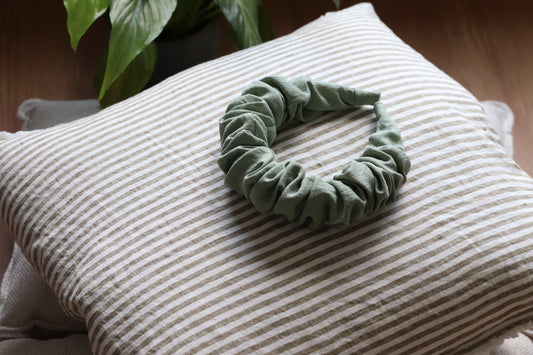 Groovy Green Scrunchie Headband
