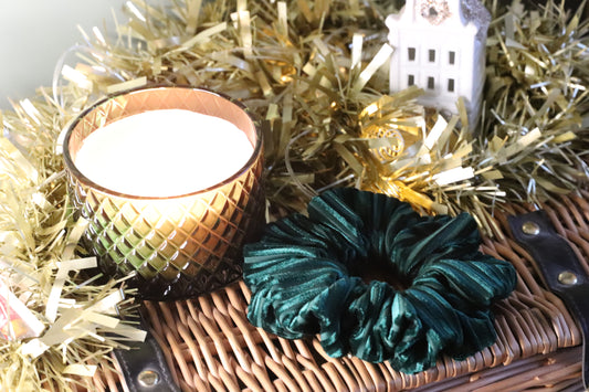 Elf Green Velvet Scrunchie