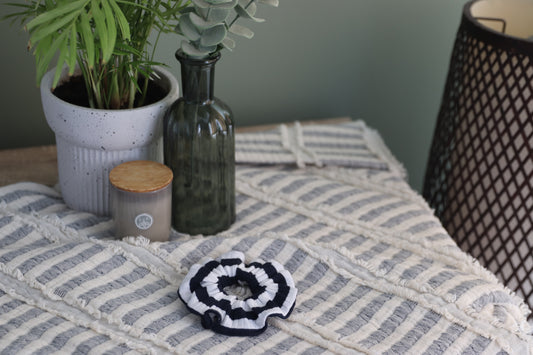 Mini Nautical Knit Scrunchie