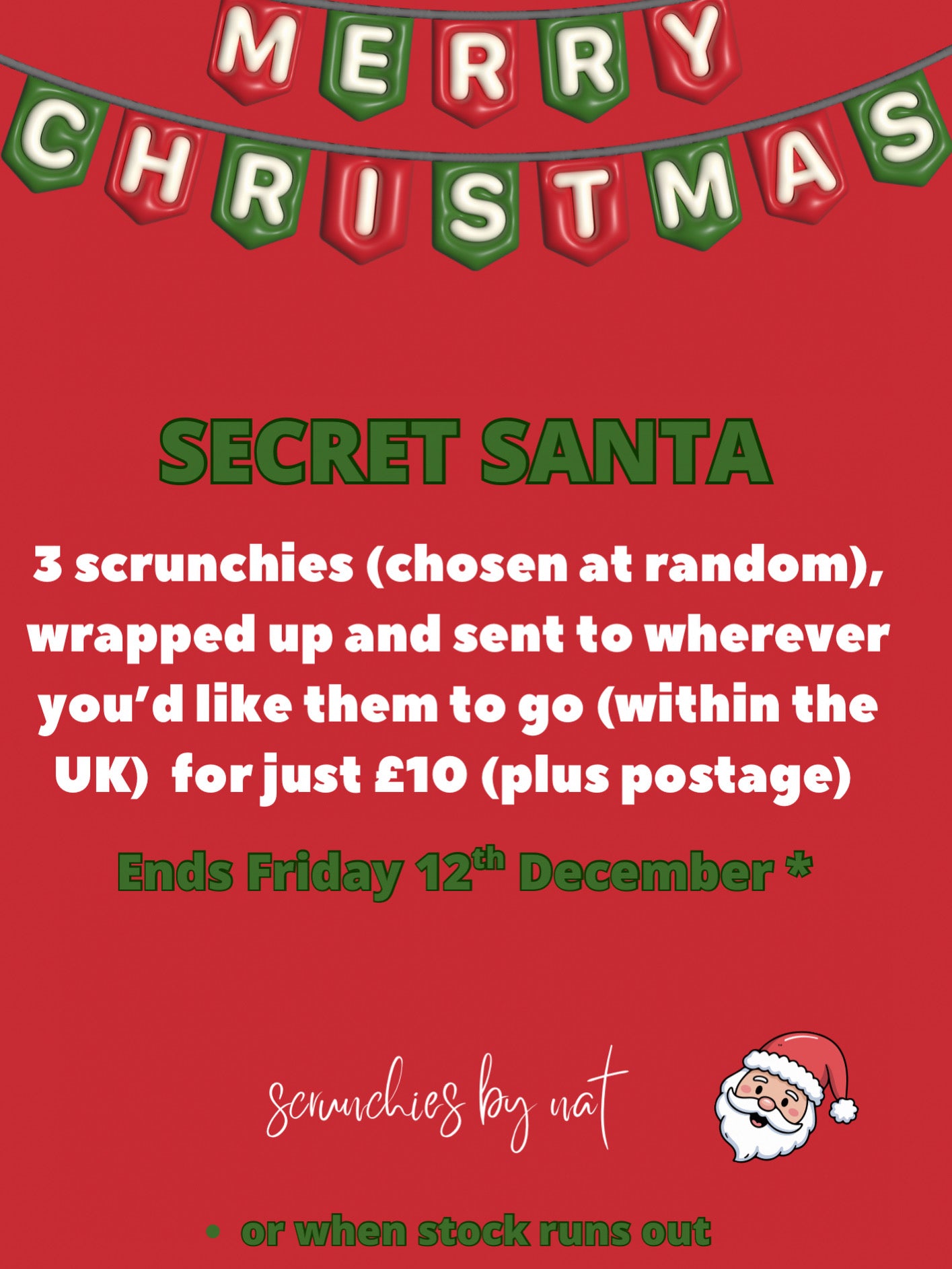 Secret Santa Scrunchie Box