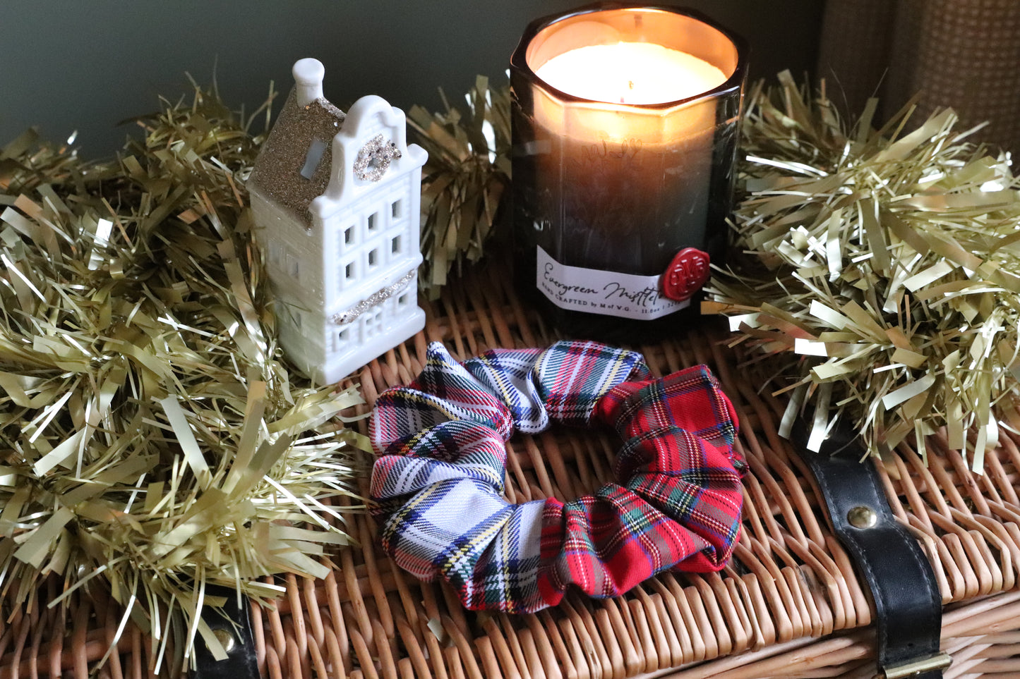 Tartan Patchwork Scrunchie