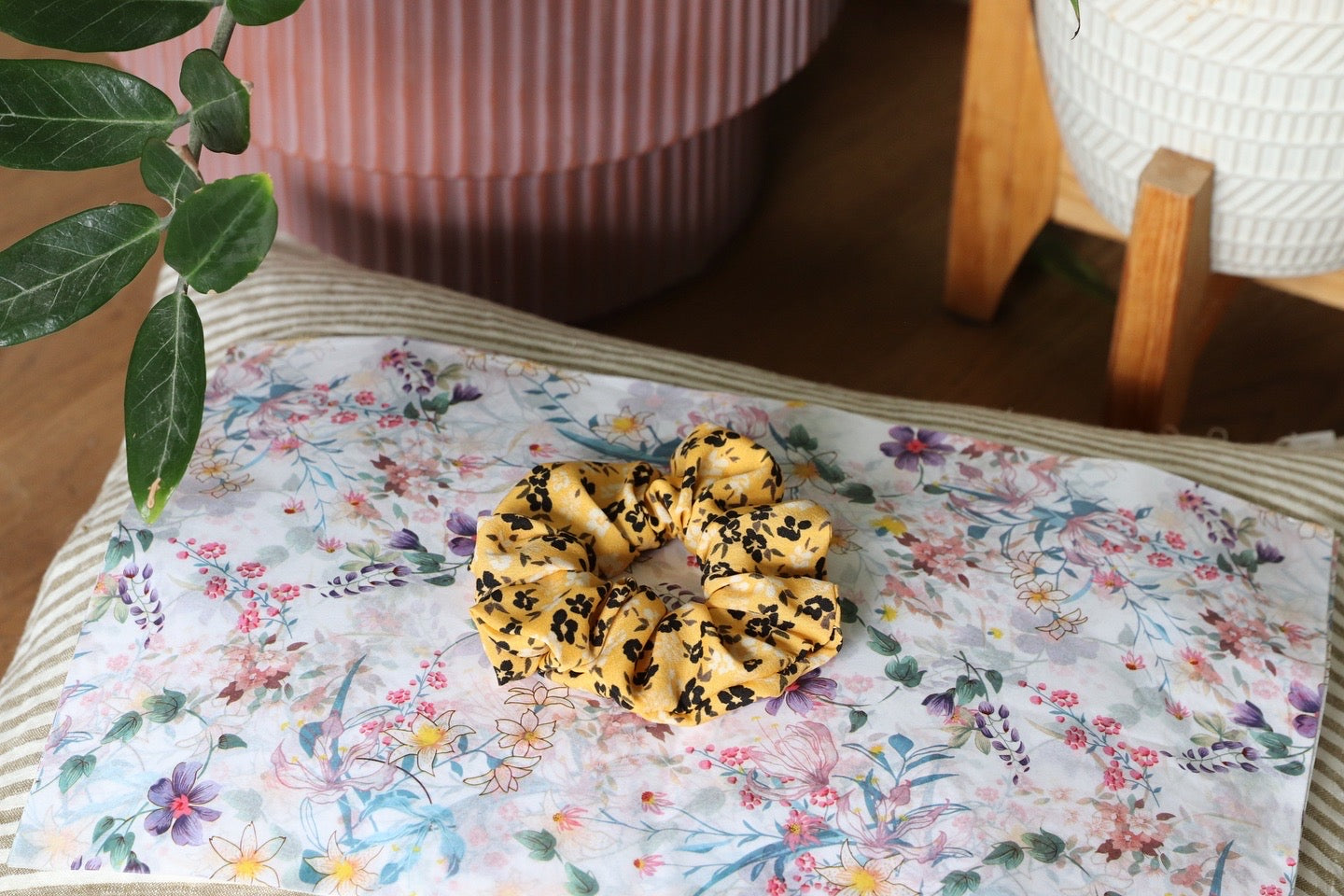 Mini Sunflower Scrunchie