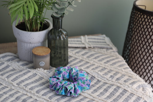 Wildflower Fields Floral Scrunchie