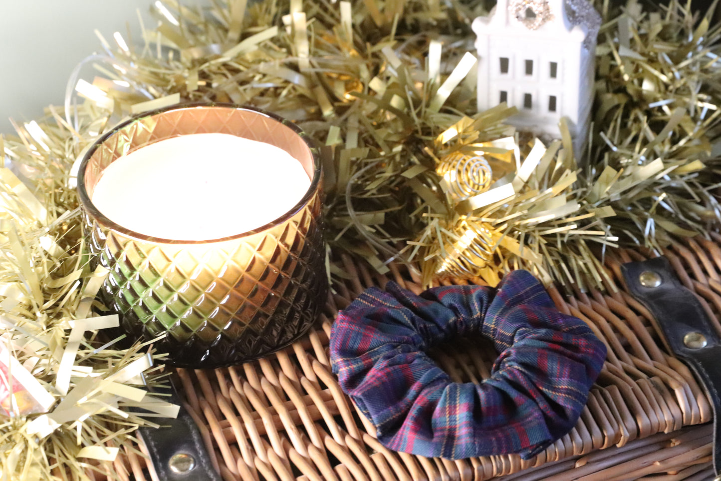 Mini Rudolph Tartan Scrunchie