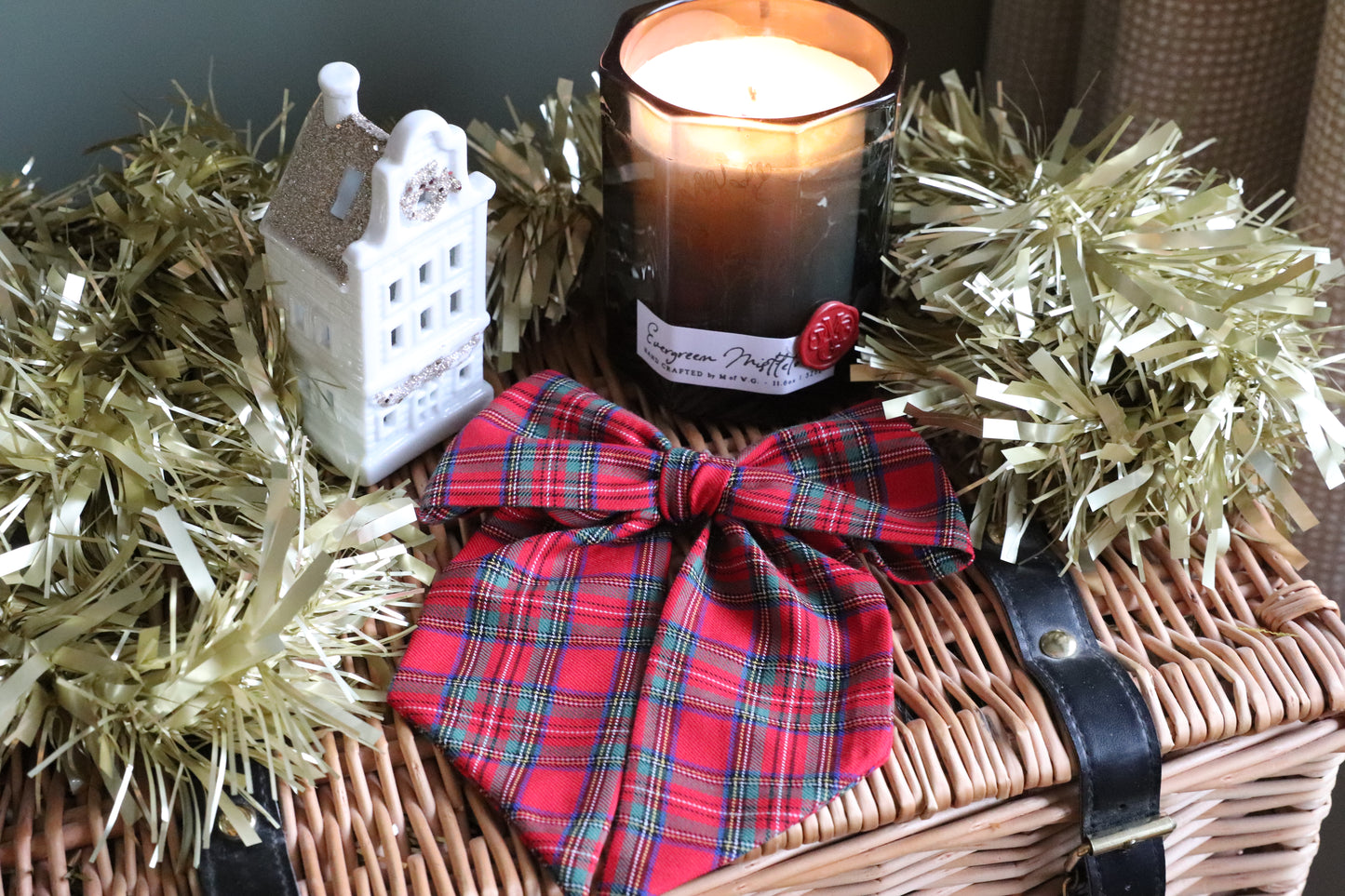 Santa Red Tartan Hairbow