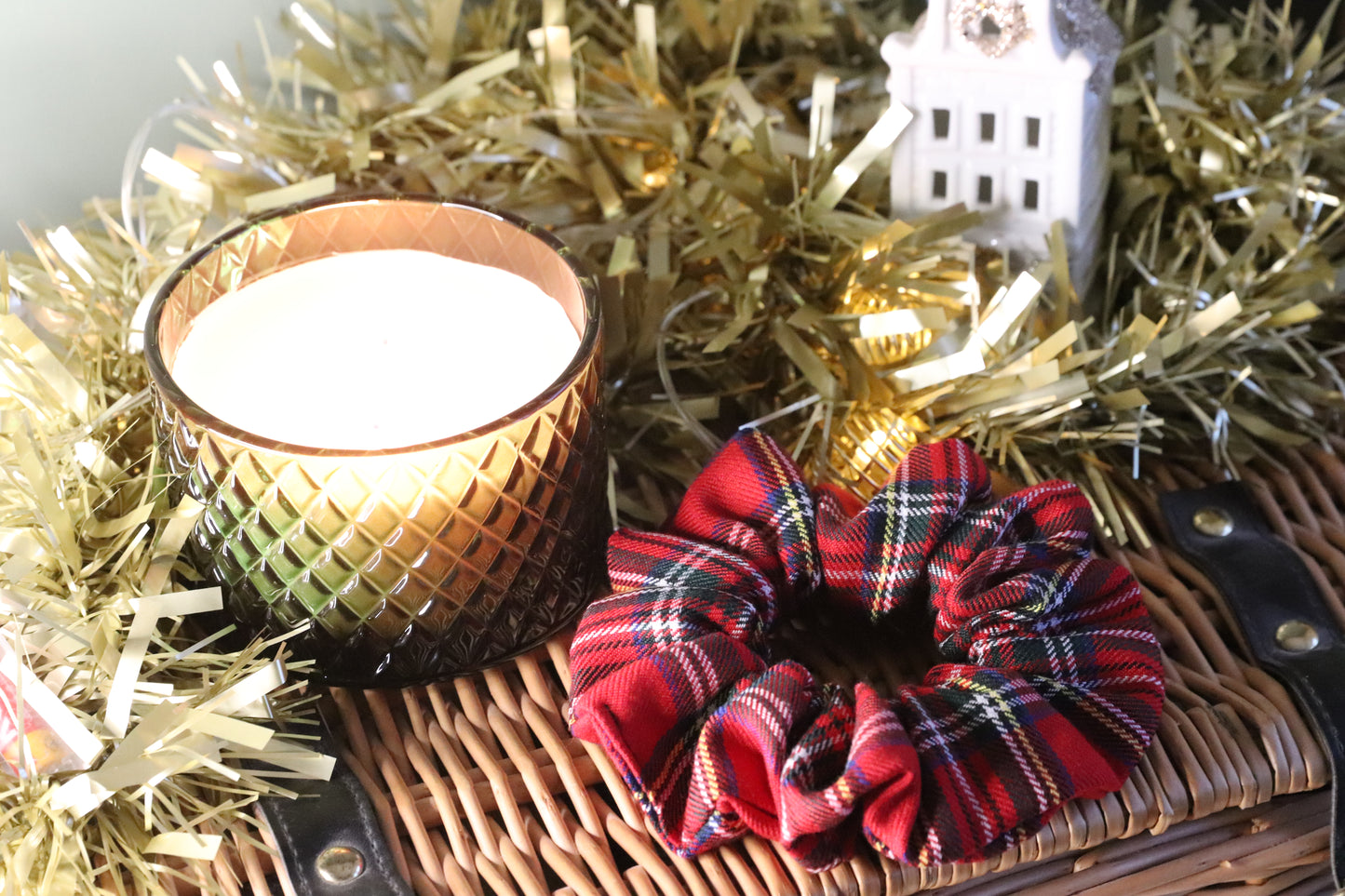 Santa Claus Tartan Scrunchie