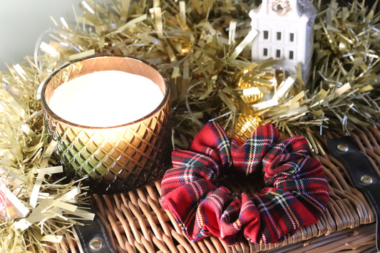 Santa Claus Tartan Scrunchie
